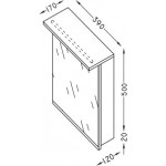 Горен шкаф за баня GALLA 40